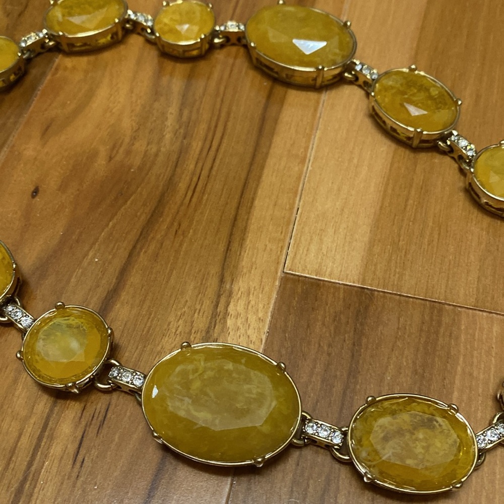 Statement Necklace-Yellow Stone - image 2